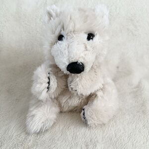 Folkmanis Polar Bear Hand Puppet Show Sitting 11” Stuffed Toy Artic
